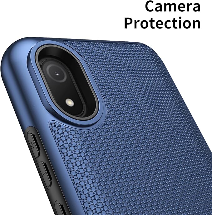 for Cloud Mobile C8 Phone Case with Screen Protector,Stratus C8 Phone Case Dual Layer Heavy Duty Protection,Slim Lightweight Rugged Military Grade Shockproof Cover for Cloud Stratus C8 Blue