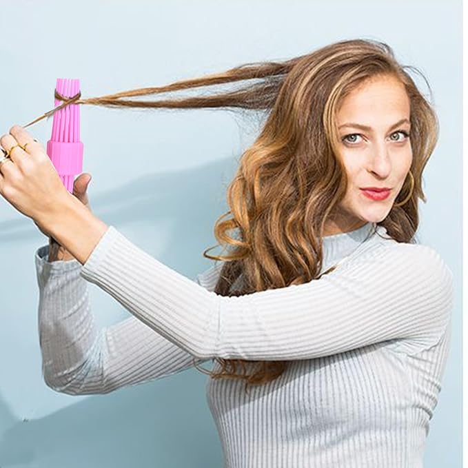 2PCS Curling Roll Comb, Curly Hair Brush for Curly Hair, Hair Curling Roll Comb, Three Different Sizes of Styler Curl Brush Hairr Tools for Casual Wear or Special Events