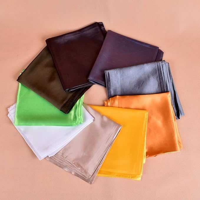 35 x 35 Women's Fashion Pattern Large Square Silk Like Hair Scarf Head Sleeping Wrap Satin Neck Bandana for Gift…