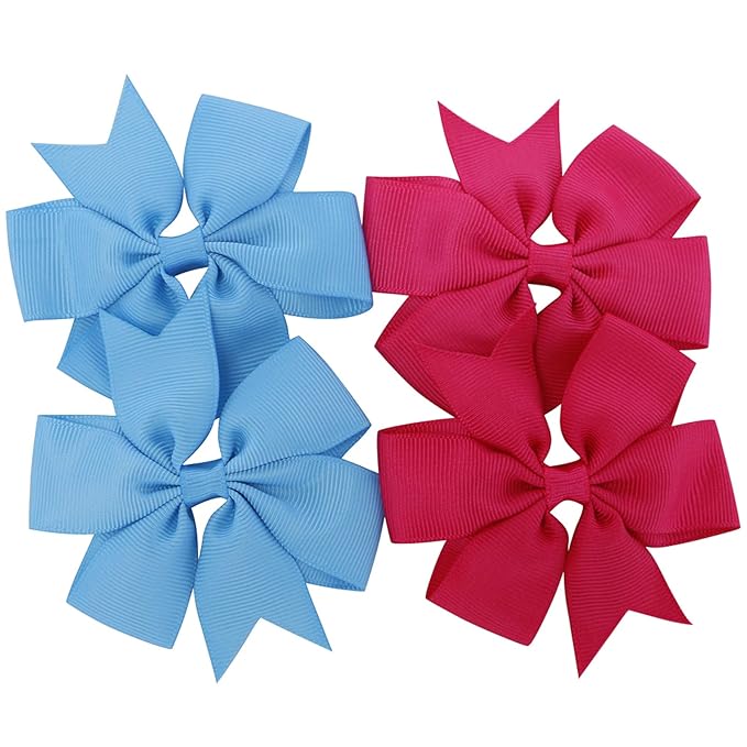 60Piece Grosgrain Ribbon Pinwheel Hair Bows Boutique Bow Alligator Clips For Girls Toddlers Teens Gifts In Pairs