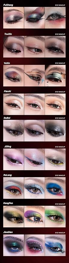 1PC Qianyan 16/24 Colors Eyeshadow Palette, QianYan Eyeshadow Multichrome Shimmer Matte Facial Highlighter Eyeshadow Palette (FuSheng, 16 Colors)