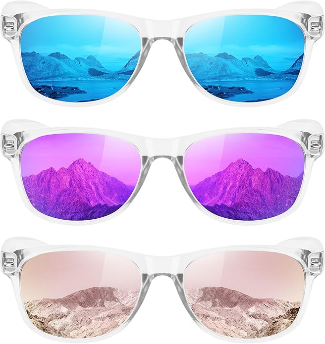MEETSUN Classic Polarized Sunglasses for Women Men Trendy Retro Sun Glasses for Driving UV Protection (3 Pack)