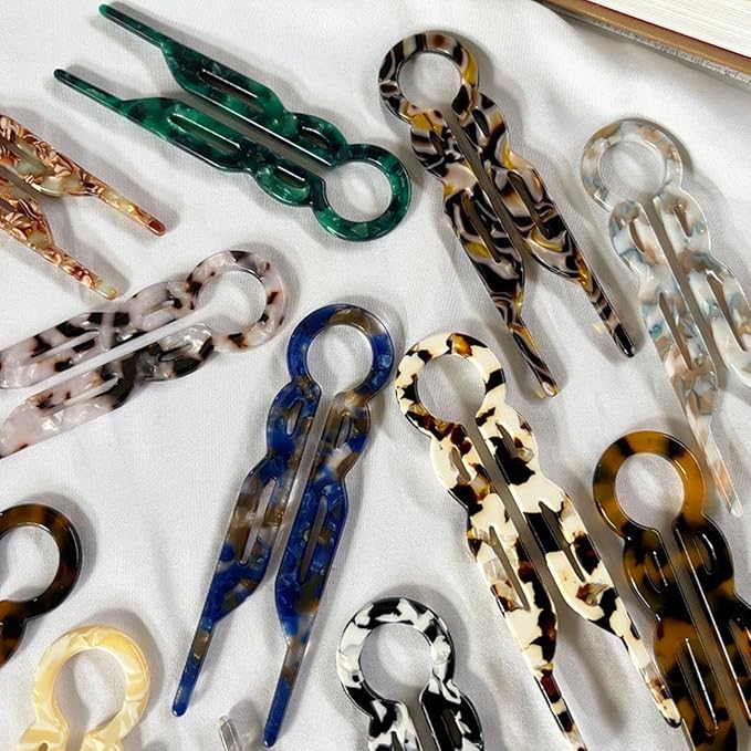 4PCS Hair Pins for Women,French Hair Pin,Lialys Hair Pins for Thin Thick Hair,2 Unique Patterns (4PCS(A))