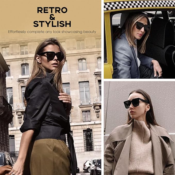 mosanana Oversized Square Sunglasses for Women Simple Trendy Style MS51917