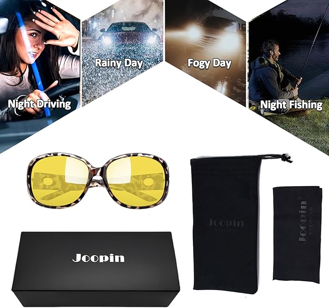 Joopin Big Womens Sunglasses Polarized Trendy Sun Glasses Large Rectangle UV Protection Rhinestone Sunnies