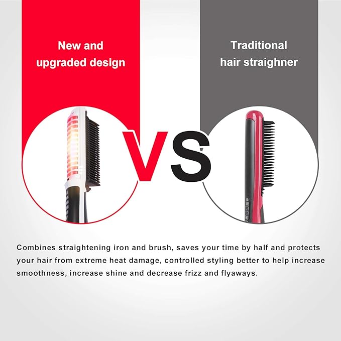 Hair Straightener and Curler 2-in-1 with Anti-Scald Technology, Fast Heating (30s), 6 Heat Levels for Every Hair Type, Auto Off, 360 Swivel Cord, Portable Straightening Iron or Curling Iron (White)