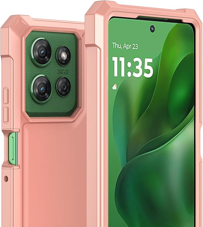 Ailiber for Motorola Moto G Stylus 5G 2025 Case with Screen Protector, Motorola G Stylus 2025 Dual Layer Phone Case, Shockproof Corners TPU Bumper, Slim Silicone, Rugged Cell Cover Cover-Rose Gold