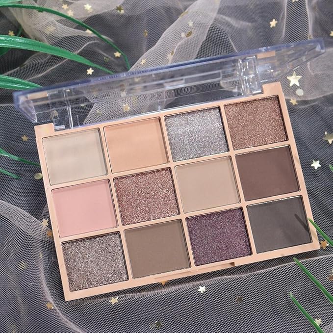 Neutral Smokey Eye Shadow Palette,Nude Silver Gray Cream Eyeshadow Palette,Make Up Pallets for Women Highly Pigmented Natural Eyeshadow for Eyes Long Lasting Naturing-Looking,Blendable,Vegan