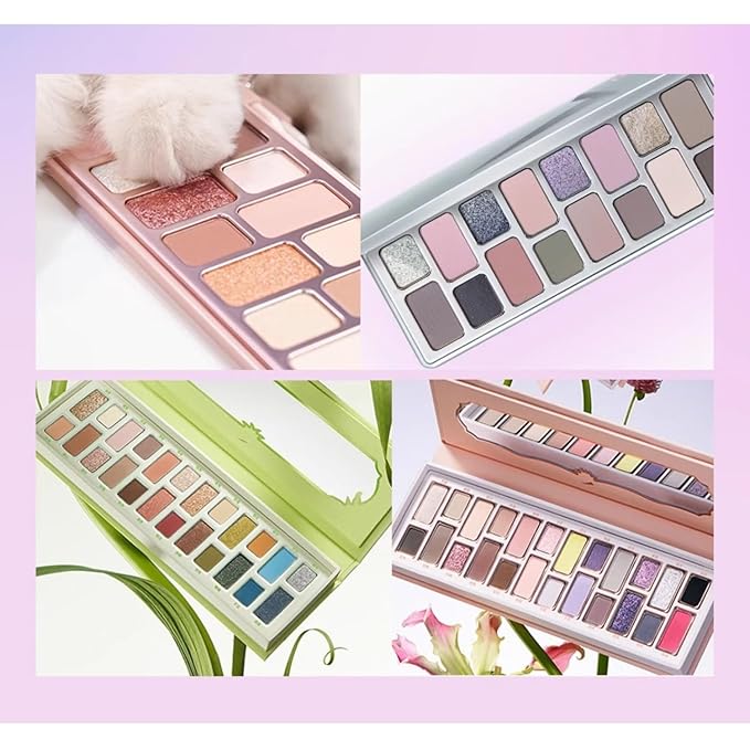 1PC Qianyan 16/24 Colors Eyeshadow Palette, QianYan Eyeshadow Multichrome Shimmer Matte Facial Highlighter Eyeshadow Palette (TouXin, 16 Colors)