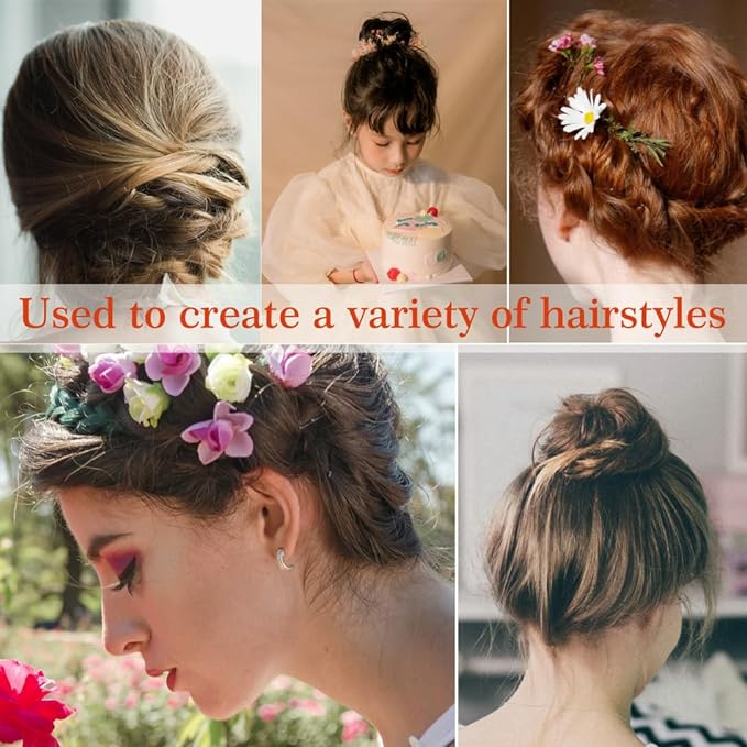 330 Count U Shaped Hair Pins for Buns, YINGFENG 2.4 inch Bun Pins Black Hair Pins for Women Girls with Storage Box, Hair Accessories for All Hair Types