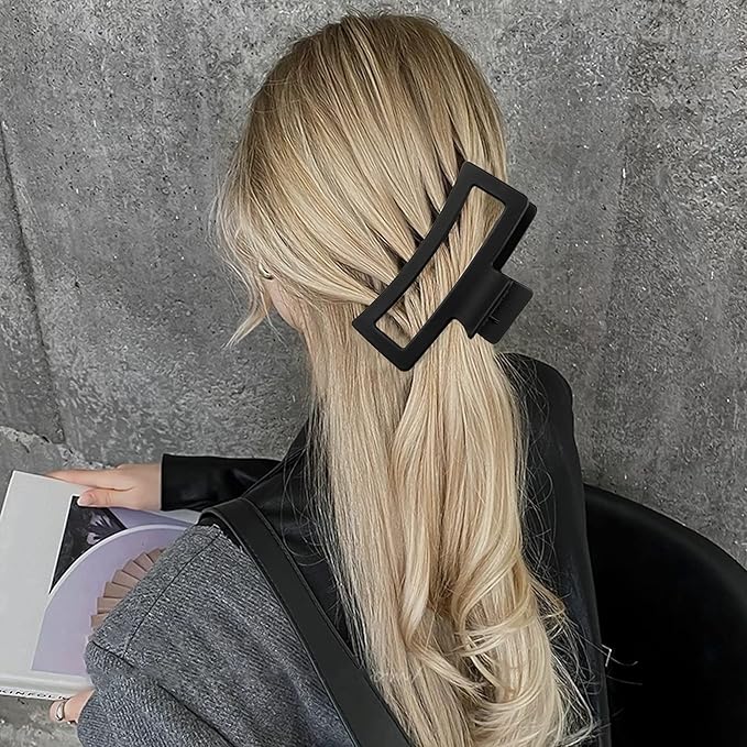 Oversized Claw Clips for Thick, Curly and Long Hair - 5" Non-Slip Jaw Clips with Strong Hold for Women and Girls