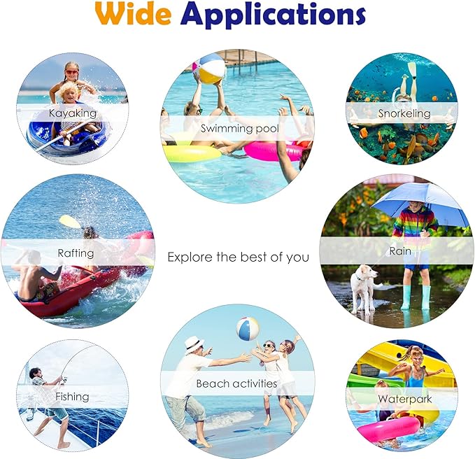 Flutesan 40 Pack Universal Clear Waterproof Phone Pouch Cell Phone Pouch Dry Bag Waterproof Cases Bag with Lanyard for Outdoor Sport Water Games Protect, up to 7 Inches(Multicolor)
