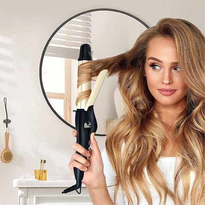 2 Hair Straightener and Curler Flat Iron Curling Wand, 1.25 Inch 2 in 1 Iron, Ceramic Tourmaline Styling Tools 275℉-425℉ Temp Adjustable, Dual Voltage Travel Girl Gift