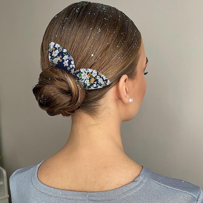 4 Pcs Deft Bun Maker French Twist Rabbit Ear Bun Twister Flower Flexible Quick Hair Styling Accessories for Women Girls
