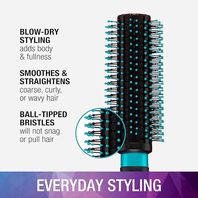 Conair Salon Results Round Brush - Nylon Bristle Hairbrush for Blowout Styling