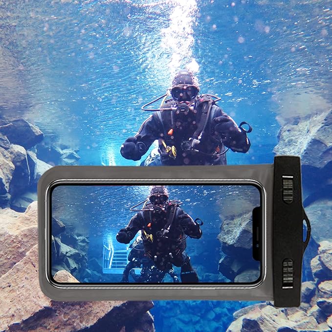 6 Pack Universal Waterproof Phone Pouch, Large Phone Waterproof Case Dry Bag IPX8 Outdoor Sports for Apple iPhone 16 15 14 13 12 11 Pro Max SE, Samsung S25 Ultra,Note,Up to 7.5"