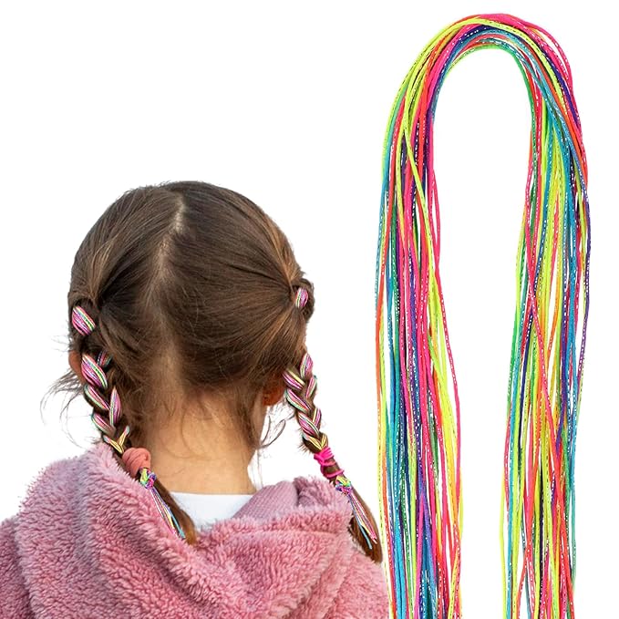 30 Pieces Colorful Hair Wrap String For Braids Assorted Gradient Hair Rope Band Multi Rainbow Braiding Hair Tie for Women Girls DIY Ponytail Braids Fashionable Hair Styling Accessories(Style 1)