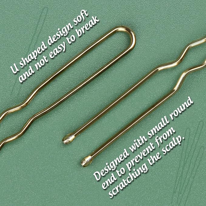 FANDAMEI Hair Styling Set - Bun Maker, Hair Nets, Hair Pins, and Elastic Bands in Various Sizes (Gold)