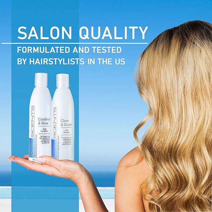 Nonscents Original Formula Fragrance Free Shampoo and Conditioner Set, Hydrating Shampoo for Dry Hair, Moisturizing and Unscented Shampoo and Conditioner for All Hair Types | Made in USA