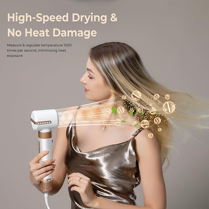 7 in ONE Hair Dryer Brush, Powerful Blow Dryer Brush with Auto- Wrap Curler, Detachable Fast Drying, Volumizing, Curling, Straightening, Ionic Hair Dryer with Diffuser, Hair Styling Tools Storage Case