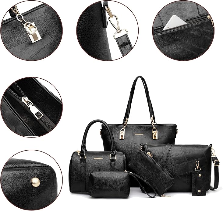 2E-youth Designer Purses and Handbags for Women Satchel Shoulder Bag Tote Top Handle Bag