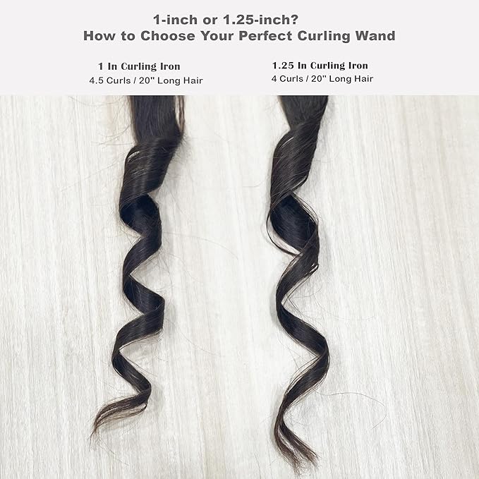 New Version Lanvier Rotating Curling Iron 1 Inch Automatic Curling Wand for Waves; Tourmaline Ceramic Self Curler with 2 Rotating Speed, 11 Adjustable Temperature & Dual Voltage for Worldwide Use