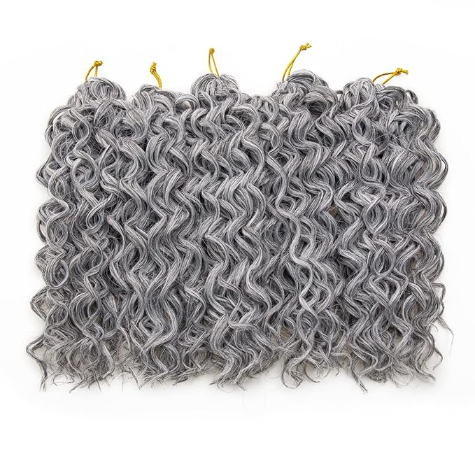 8 Packs Curly Crochet Hair GoGo Curl Crochet hair for Women Deep Wave Braiding hair,Synthetic Bohemian Crochet Braid Water Wave Crochet hair Extensions (51#, 12inch)