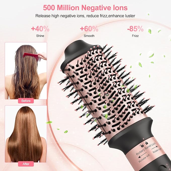 Nimmu Hair Dryer Brush with 120,000 RPM High-Speed Negative Ionic Blow Dryer Brush Fast Drying, Multi Hair Styler Curlers, Professional Hot Air Styler for Curling Volumizing Straightening Styling