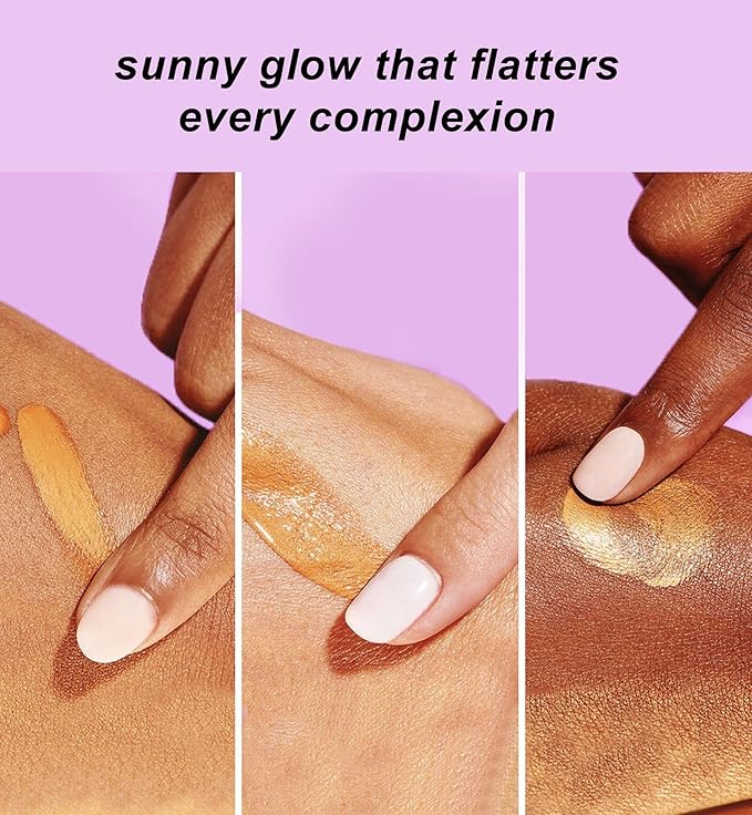 MAEPEOR Glow Liquid Foundation Waterproof Dewy Foundation With Slight Shimmer 2 Colors Nourishing Glow Body Liquid Bronzer for Radiant, Natural Sunkissed Complexion (30ml, Color 01)