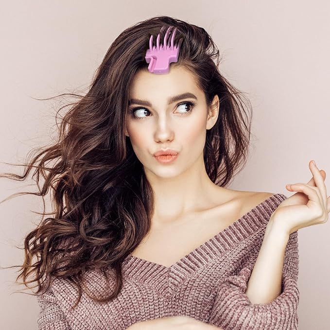 2Pack Hair Volume Clips with Handle,Volume Hair Clips for Fluffy Bangs, Easy High Crown Volumizing Hair Clips for Women,Root Clips for Curly Hair Volume Tool Natural Voluminous Look. (News Purple)