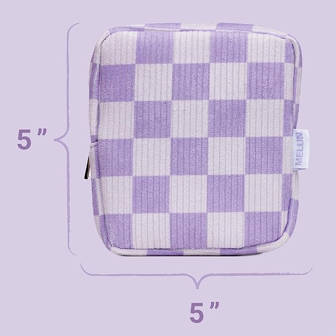 Mini Makeup Bag with Mini Cosmetic Containers, Small Makeup Bag, Small Cosmetic Bag (Purple)