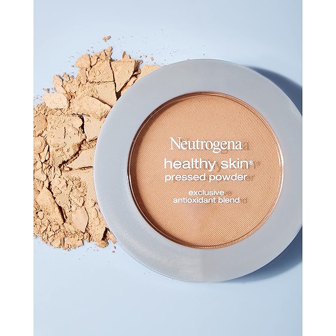 Neutrogena Healthy Skin Pressed Makeup Powder Compact with Antioxidants & Pro Vitamin B5, Evens Tone, Minimizes Shine & Conditions, Light to Medium 30.34 oz (Pack of 2)