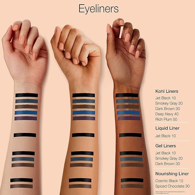 Neutrogena Intense Gel Eyeliner with Antioxidant Vitamin E, Smudge- & Water-Resistant Eyeliner Makeup for Precision Application, Dark Brown, 0.004 oz