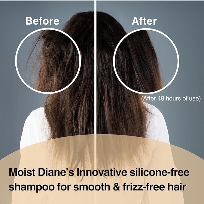 Moist Diane Keratin Hair Treatment for Frizzy Hair & Coarse Hair Women and Men, Organic Hair Care with Argan Oil & Plum Oil from Japan, Sulfate & Paraben Free, EXTRA SMOOTH & STRAIGHT, 15.2 Fl Oz