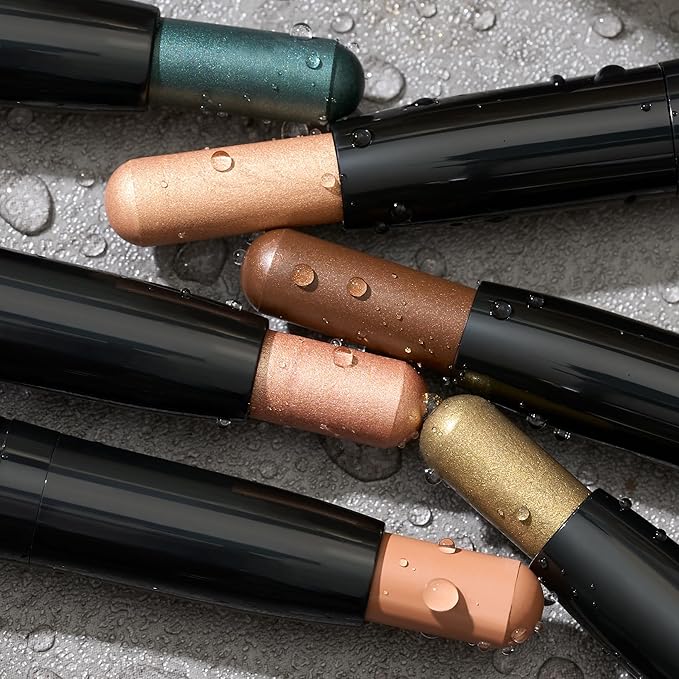 Julep Crme-to-Powder Waterproof Eyeshadow Stick Galaxy Grey Shimmer Long-Lasting, Crease-Proof Cream Eyeshadow with Built-in Smudger