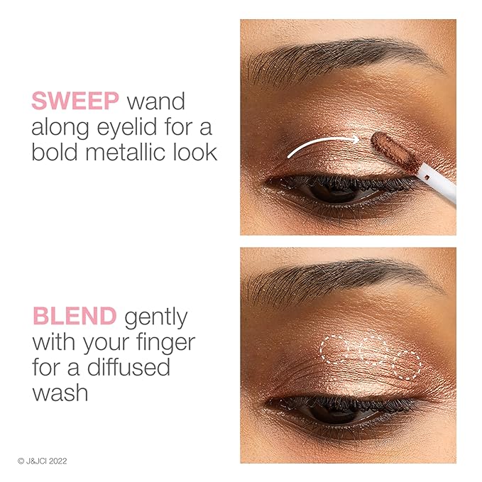 Neutrogena Sensitive Skin Eyeshadow + Primer, a Longwearing, 2-in-1 Metallic Eyeshadow for Sensitive Skin with Pro-Vitamin B5, Lightweight Cream-to-Powder Formula, Warm Taupe, 0.22 oz
