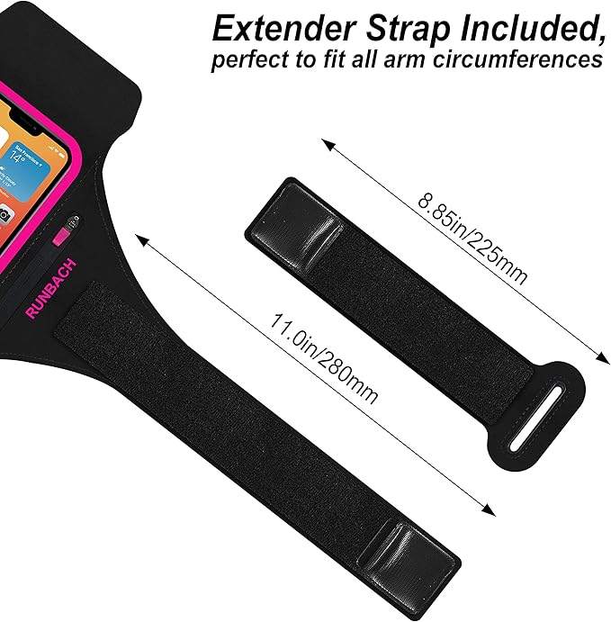 Armband for Samsung Galaxy S25/S24/S23/S22/S21/S20/S10/S9/S8,Galaxy A01/A8/A10e/A20e/A41/M01/Xcover 5,Water Resistant Sport Armband with Zipper Slot for Galaxy Buds (Pink)