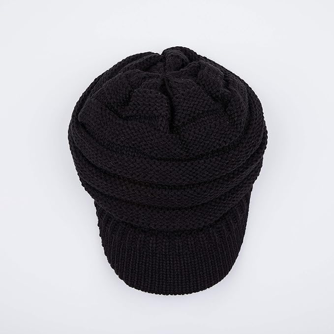 C.C Hatsandscarf Exclusives Women's Ribbed Knit Hat with Brim (YJ-131)(YJ-2023)