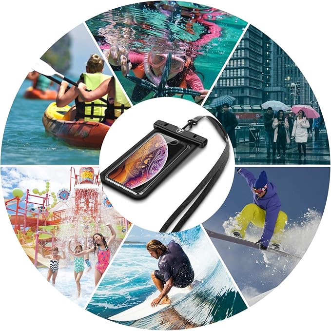 Njjex Waterproof Phone Pouch Floating Case Cellphone Dry Bag For Samsung Galaxy S25 Ultra S24 S23 S22 S21+ S20 S10 S9 Note 20 Ultra A12 A13 A14 A15 A35 A16 5G iPhone 16E 16 15 Pro Max 14 13 12 11 Xr X