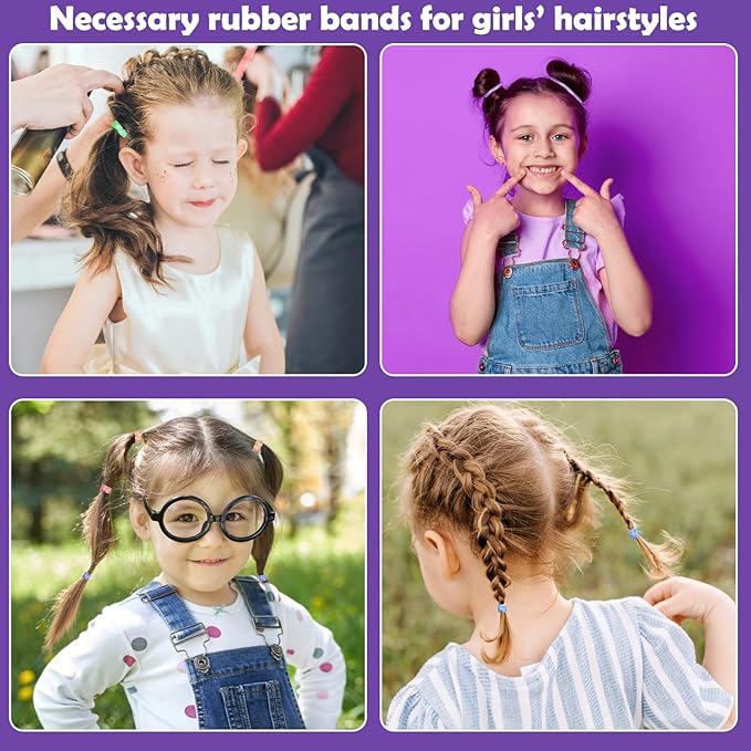 36 Colors Hair Rubber Bands for Hair, 2500 Pcs Elastic Hair Bands with 11 Hair Styling Tools, Colorful Elastic Hair Ties Hair Elastics Hair Accessories for Girls Baby Toddler Kids