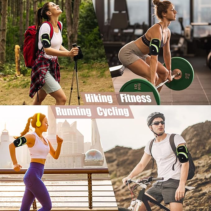 Armband Cell Phone Holder for Running Workout Exercise Sports Phone Arm Bands Pouch Bag, Running Armband for iPhone16 15 14 13 12 11 Pro Max XS XR X Plus Samsung Galaxy Up to 6.9"