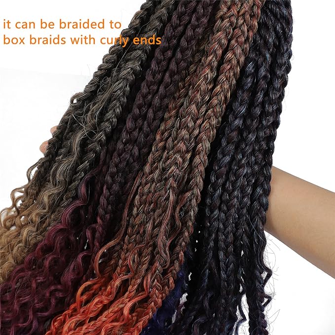 Ombre Pre stretched Braiding Hair, 36 Inch 4 tones Braid Hair Extensions, 8 packs Multi Color Blend Braiding Hair Pre-stretched, Crochet Hair Braiding(36''-8packs, 1b/30/27/613)
