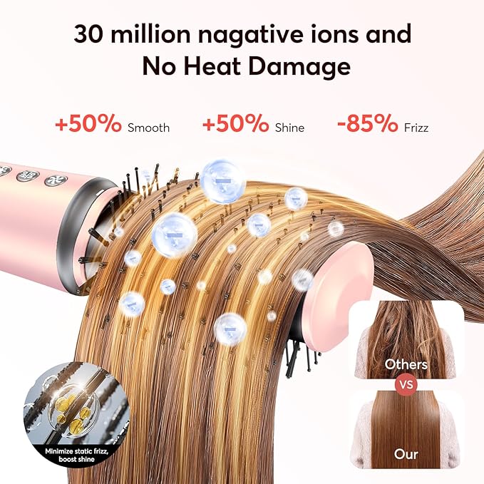 5 in 1 Hair Styler - Professional High Speed Hot Air Styler, Frizz-Free Hair Dryer Brush, No Heat Damage Air Styler Wrap - Hair Dryer, Curl, Volumize, Straighten,Gifts for Women, Travel