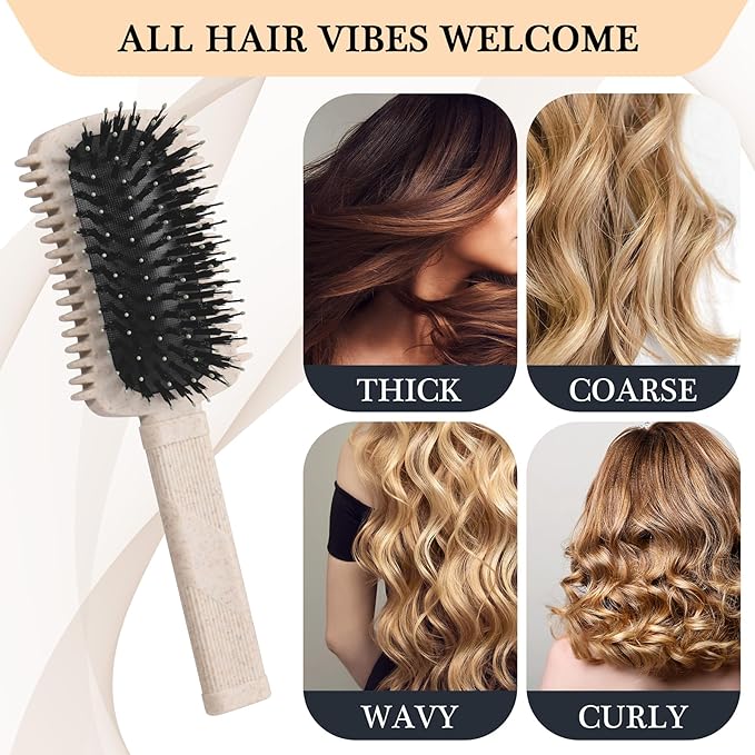 Curly Hair Brush Defining, Volume Curl Defining Brush for Curly Hair, Detangling Shaping and Styling Women's Curls to Reduce Pulling (Beige 1PC)