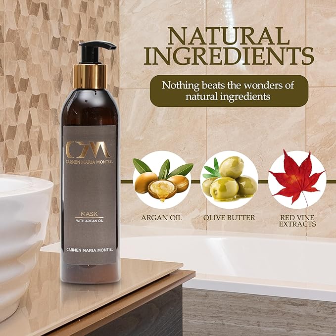 CM Hair Mask Hair Care Essentials - Special Hair Treatment Masks with Argan Oil - Hair Mask for Dry Damaged Hair and Growth, Nourishes and Hydrates like a Deep Conditioner