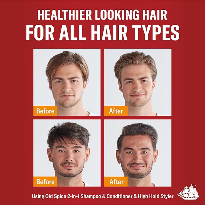 Old Spice Stay-In-Place Hair Styling Putty for Men, High Hold with Very Low Shine, 2.22 oz
