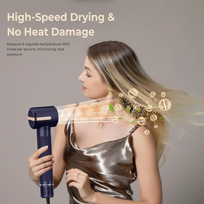 7 in ONE Hair Dryer Brush, Powerful Blow Dryer Brush with Auto- Wrap Curler, Detachable Fast Drying, Volumizing, Curling, Straightening, Ionic Hair Dryer with Diffuser, Hair Styling Tools Storage Case