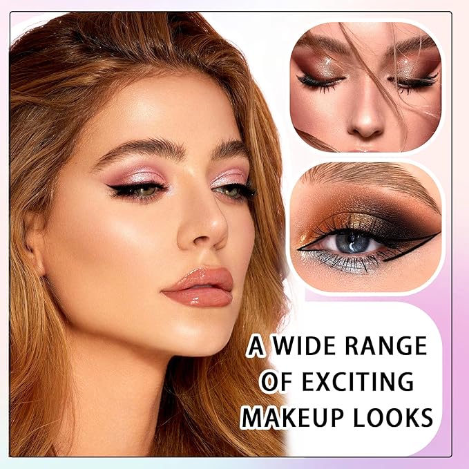 70 Colors Eyeshadow Palette,Matte Glitter Eyeshadow Makeup Palette with Eyeshadow Brush,Highly Pigmented Colorful Shimmer Eye Shadow Palette Makeup Kit for Women A