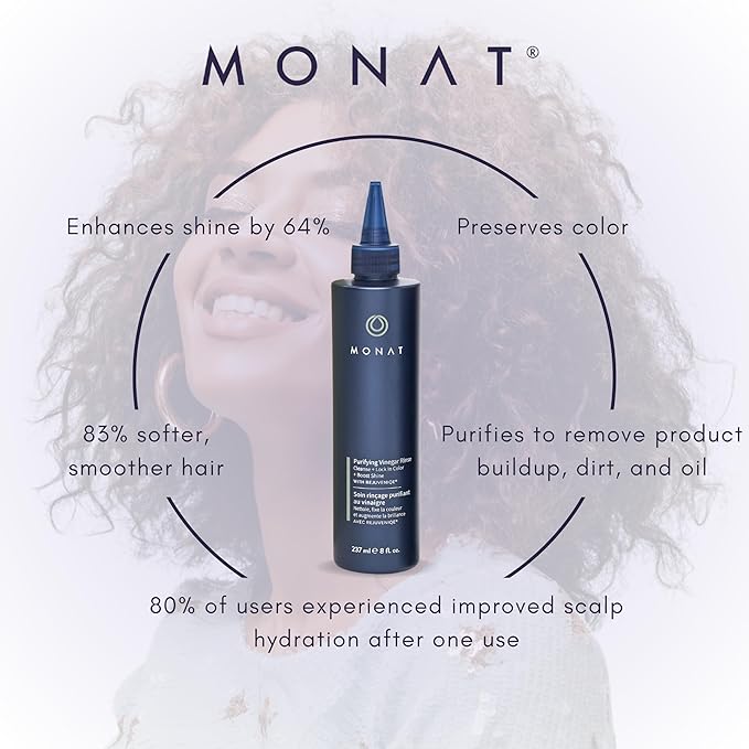 MONAT Purifying Vinegar Rinse - Nourishing Moisturizing Elixir for Shiny, Soft, Smooth and Lustrous Hair