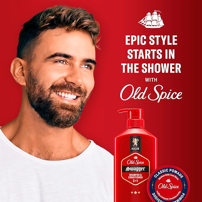 Old Spice Classic Pomade for Men, Medium Hold with Low Shine, 2.22 oz